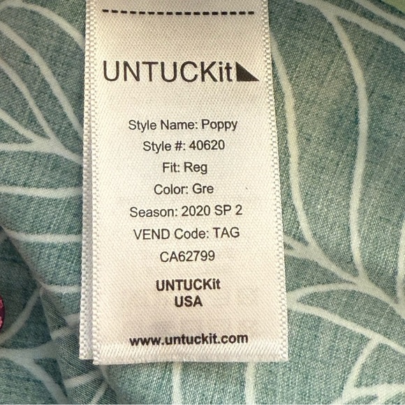 UNTUCKit Women’s Poppy Wrap Dress Green Leaf Size 4 Tropical Beach Vacation - Picture 11 of 14